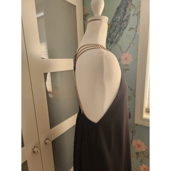 Elegant Black Chain Strap Mini Dress – Open Back Cocktail Party Dress - S - Picture 3 of 8